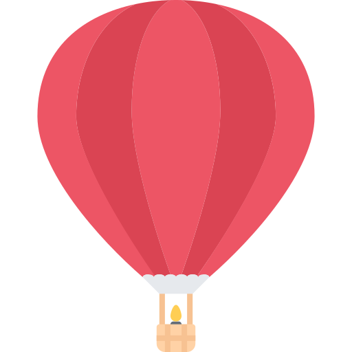 balon na gorące powietrze Coloring Flat ikona