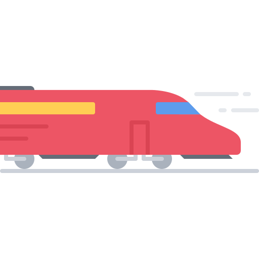 Train Coloring Flat icon