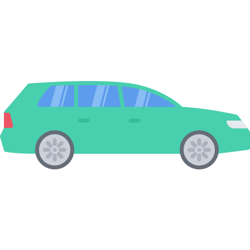 Station wagon Coloring Flat icon