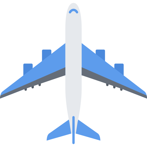 Airplane Coloring Flat icon