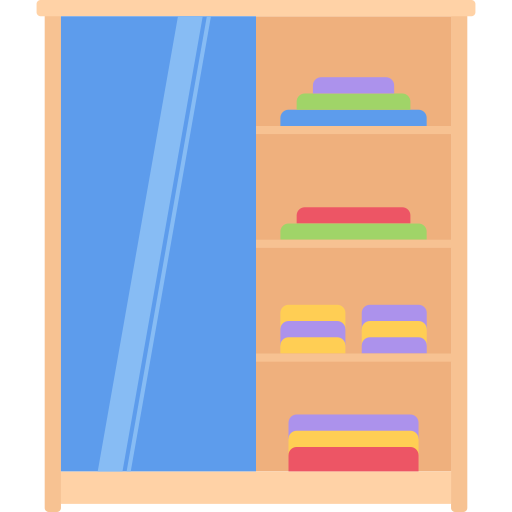 ワードローブ Coloring Flat icon