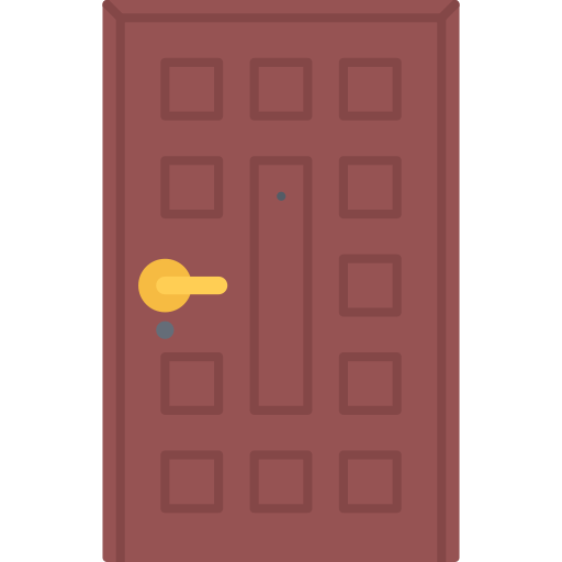 deur Coloring Flat icoon