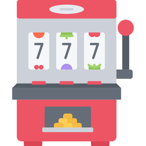 Slot machine Coloring Flat icon