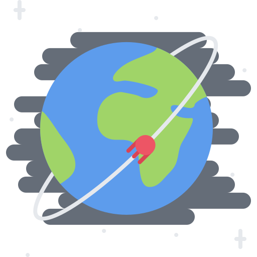 衛星 Coloring Flat icon
