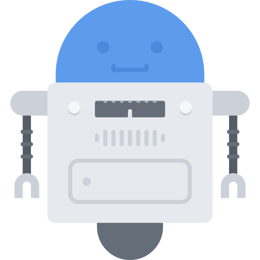 Robot Coloring Flat icon
