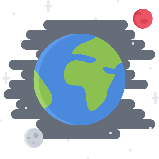 지구 Coloring Flat icon