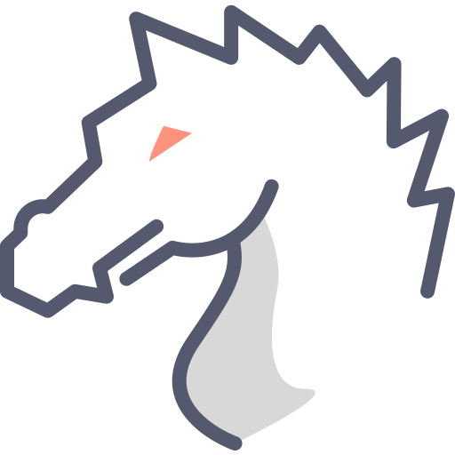 paard Darius Dan Lineal Color icoon