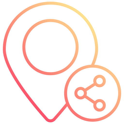 comparte ubicacion Generic gradient outline icono