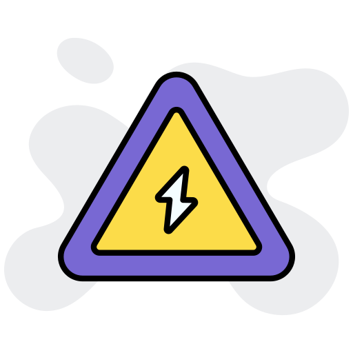 znak zagrożenia elektrycznego Generic color lineal-color ikona