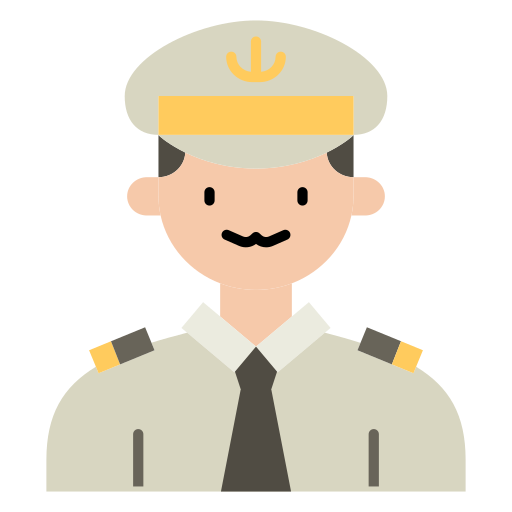 avatar kapitana Generic color fill ikona