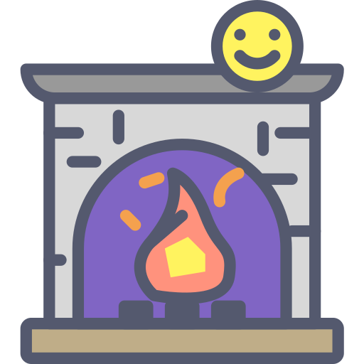 Fireplace Darius Dan Lineal Color icon
