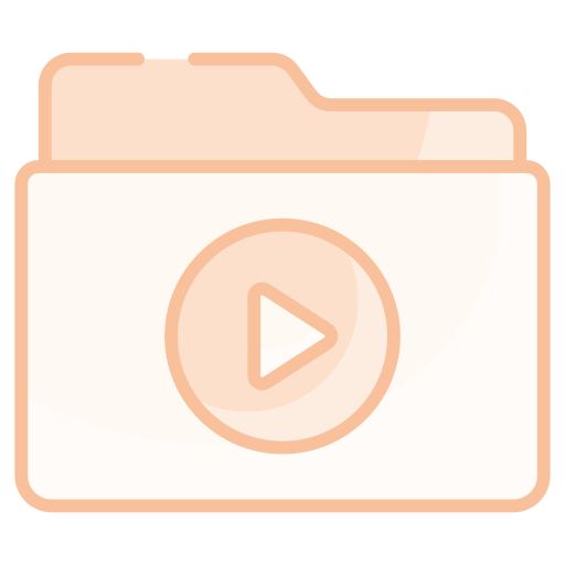 Video folder Generic color lineal-color icon