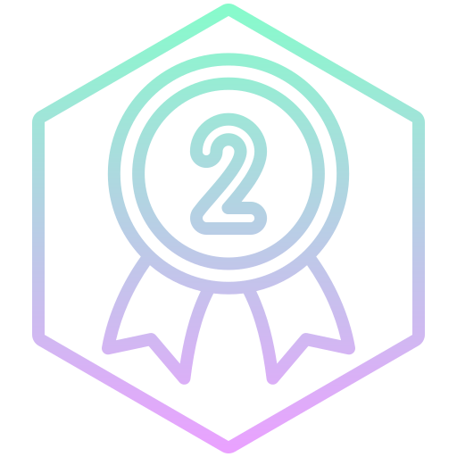 insignia de 2da posición Generic gradient fill icono