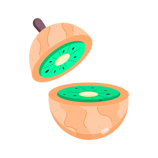 kiwifruit Generic Sticker Color Fill icoon