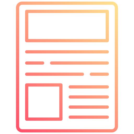 layout Generic gradient outline icon