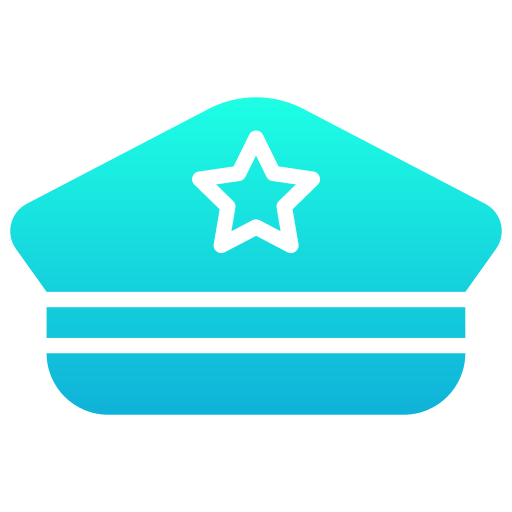 czapka wojskowa Generic gradient fill ikona