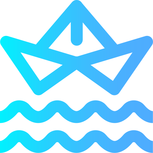 Paper boat Super Basic Omission Gradient icon