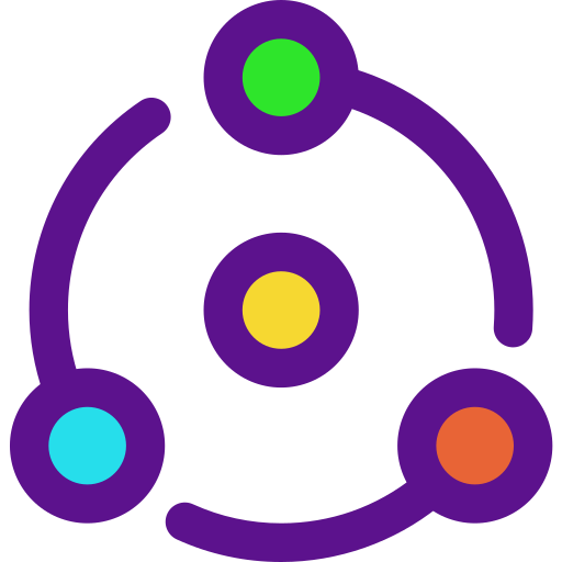 atom Darius Dan Lineal Color ikona