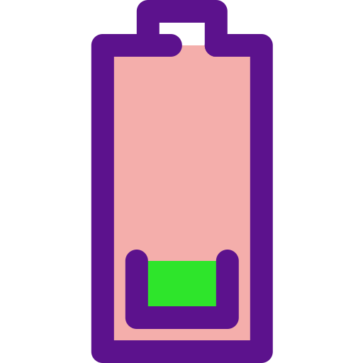 lege batterij Darius Dan Lineal Color icoon