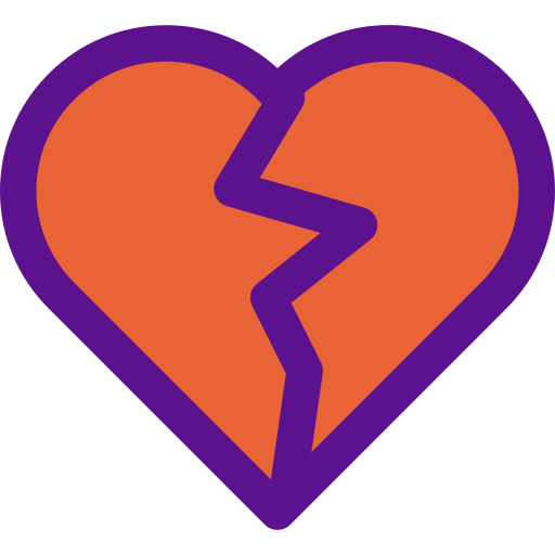 Broken heart Darius Dan Lineal Color icon