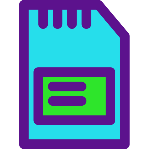 Memory card Darius Dan Lineal Color icon