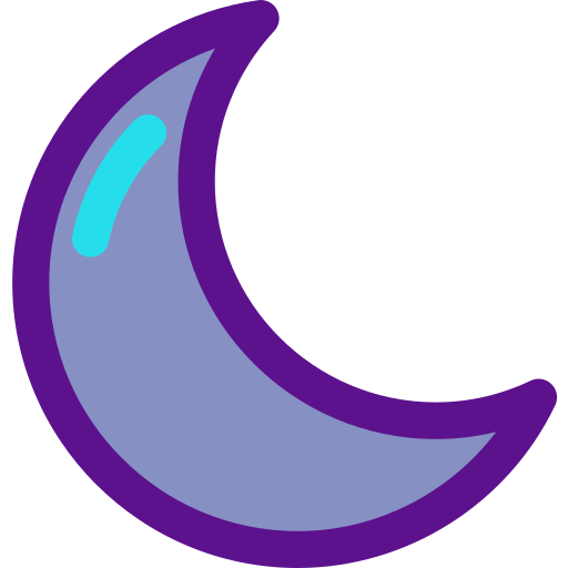 księżyc Darius Dan Lineal Color ikona