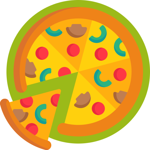 pizza Detailed Flat Circular Flat ikona