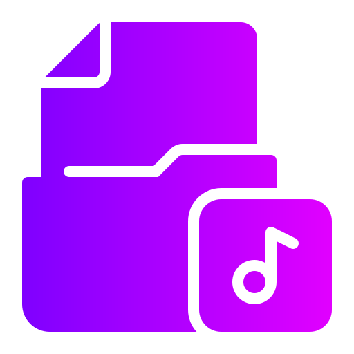 folder muzyczny Generic gradient fill ikona