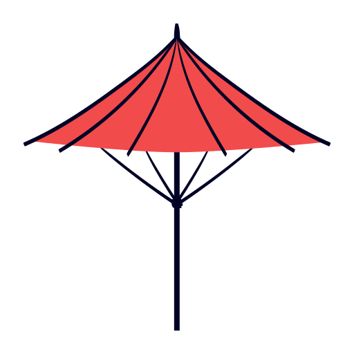paraguas Generic Sticker Color Lineal Color icono