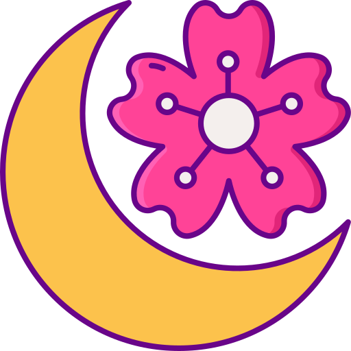 Moon Flaticons Lineal Color icon