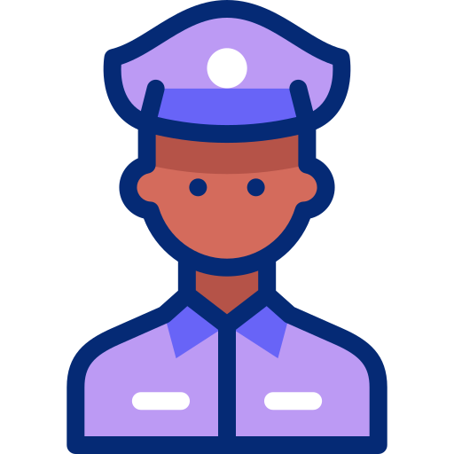 polizia stradale  Basic Accent Lineal Color icona