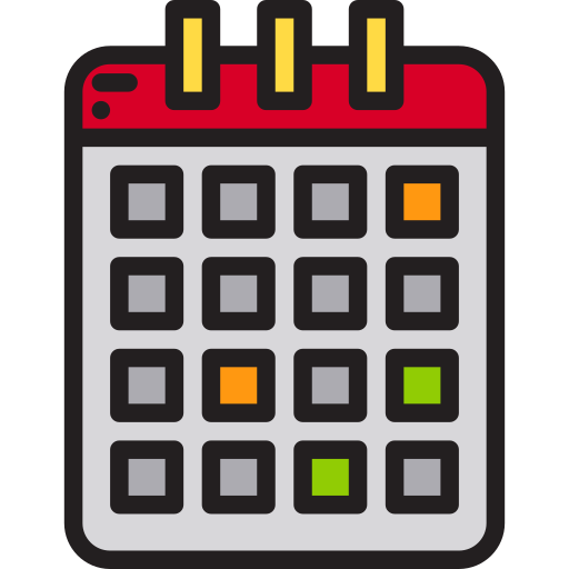 Calendario xnimrodx Lineal Color icono