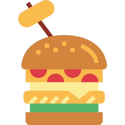 hamburger Smalllikeart Flat icoon
