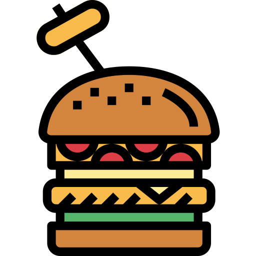 hamburger Smalllikeart Lineal Color ikona