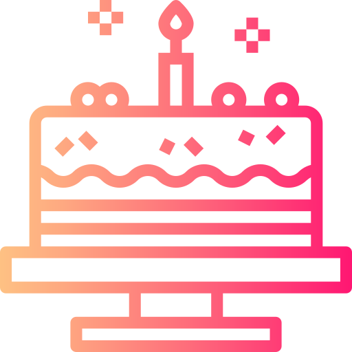 tort urodzinowy Smalllikeart Gradient ikona