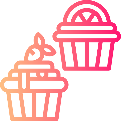 cupcake Smalllikeart Gradient icon
