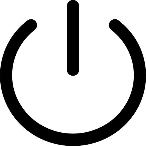 botón de encendido Vector Market Bold Rounded icono