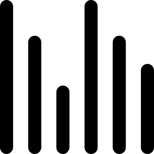 barras de sonido Vector Market Bold Rounded icono