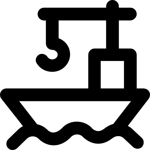 barco de carga Vector Market Bold Rounded icono