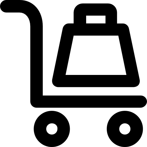 Trolley Vector Market Bold Rounded icon