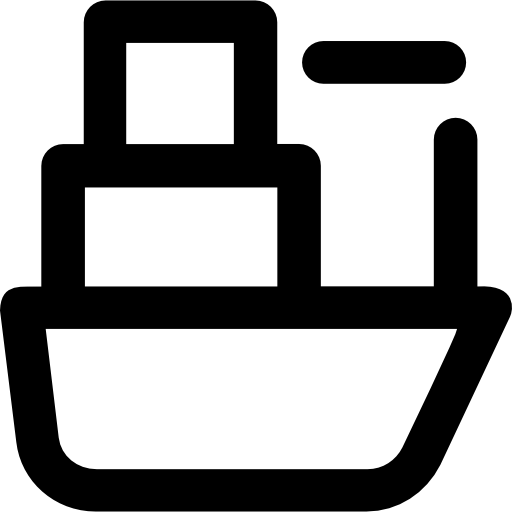 Cargo ship Vector Market Bold Rounded icon