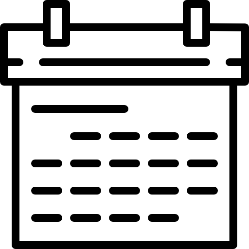 Календарь Detailed Straight Lineal иконка