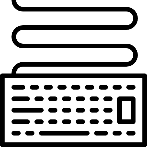 tastiera Detailed Straight Lineal icona