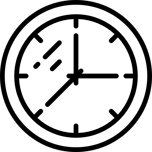 Clock Detailed Straight Lineal icon