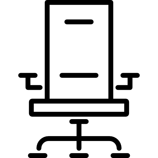 사무실 의자 Detailed Straight Lineal icon