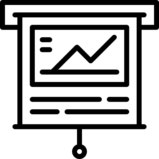 Business presentation Detailed Straight Lineal icon