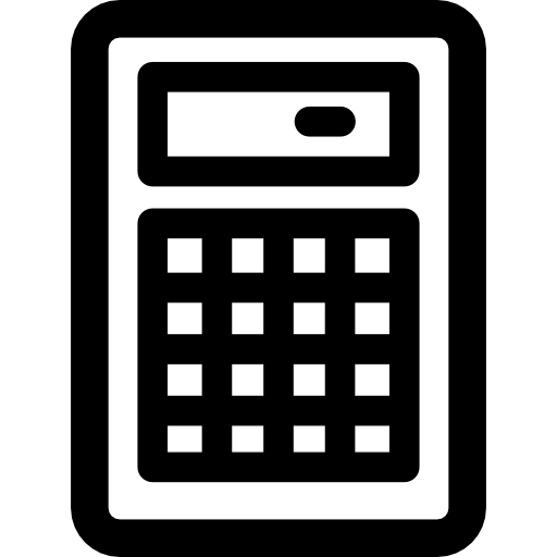 Calculator Curved Lineal icon