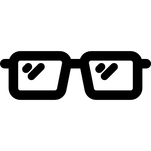 des lunettes Curved Lineal Icône