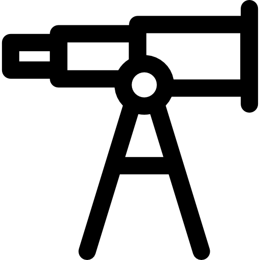 telescopio Curved Lineal icono