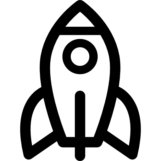 ruimteschip Curved Lineal icoon